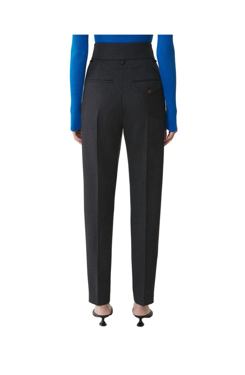 Lanvin Cigarette Pants In Flannel, Alternate, color, Anthracite