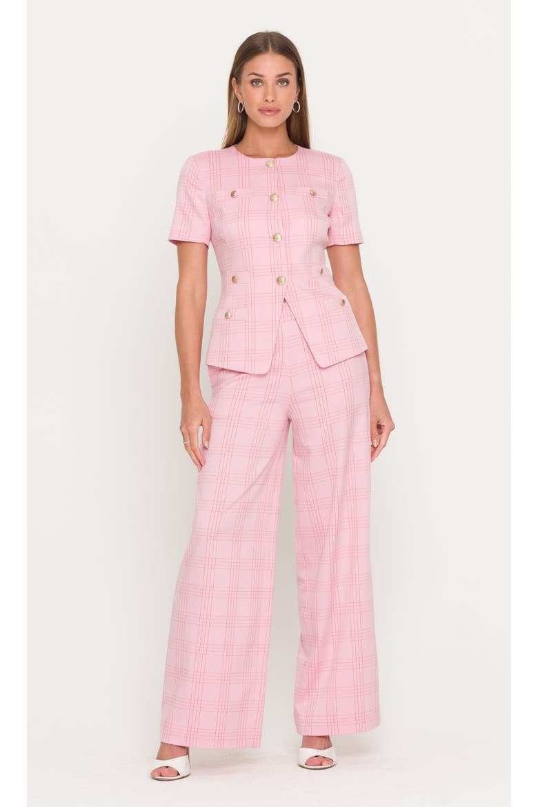Reyes Windowpane Suiting Jacket, Alternate, color, Pink/Red Plaid