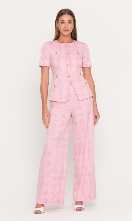 Magda Windowpane Suiting Pants