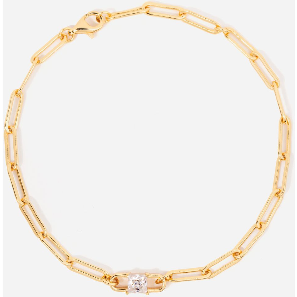 Little Sky Stone Birthstone Paperclip Chain Bracelet