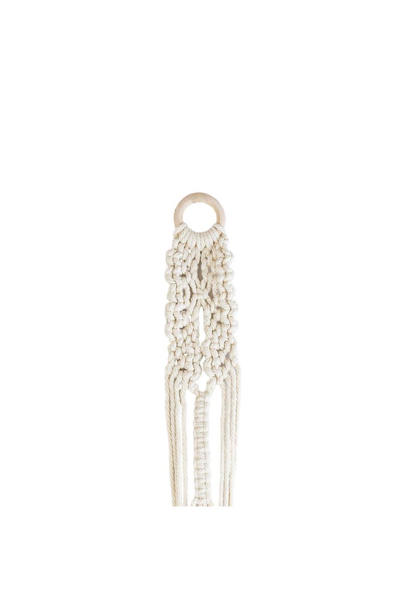 Foreside Home and Garden Macrame White Cotton Plant Hanger Rope 47", Alternate, color, White
