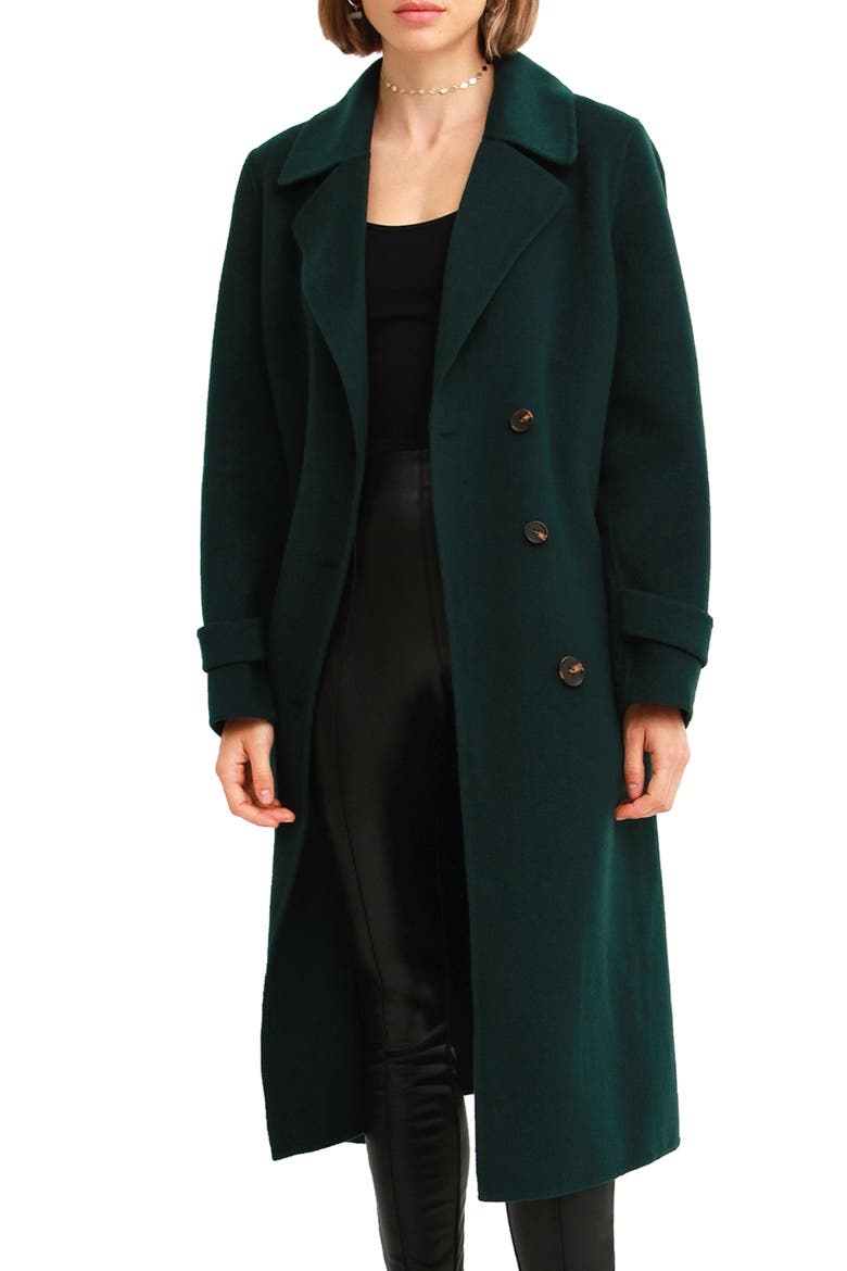 Front Runner Belted Coat, Alternate, color, DARK GREEN