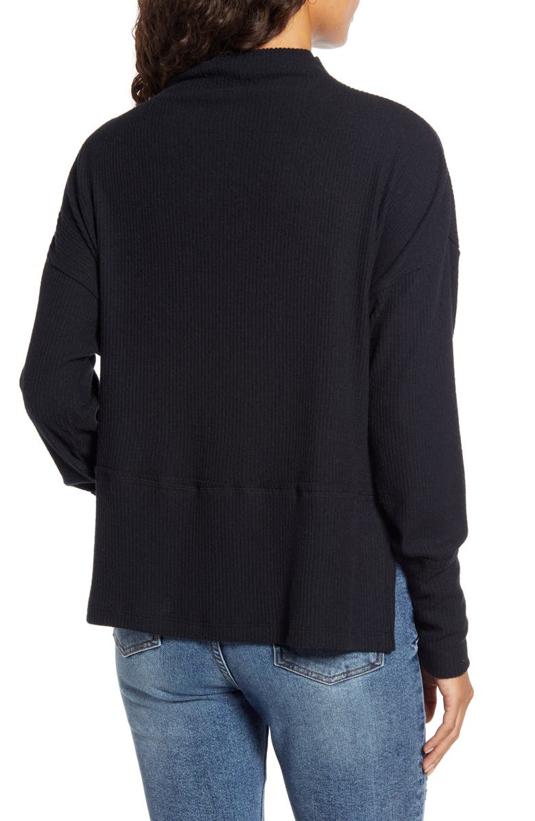 Caslon<sup>®</sup> Rib Funnel Neck Sweater, Alternate, color, 
