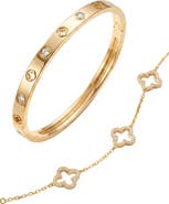 ARGENTO VIVO Set of 2 Clover Bracelets
