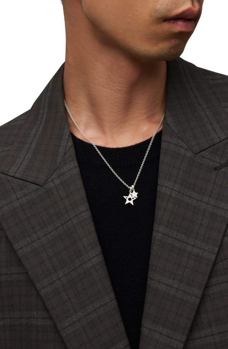 AllSaints Spica Plaid Double Breasted Blazer, Alternate, color,