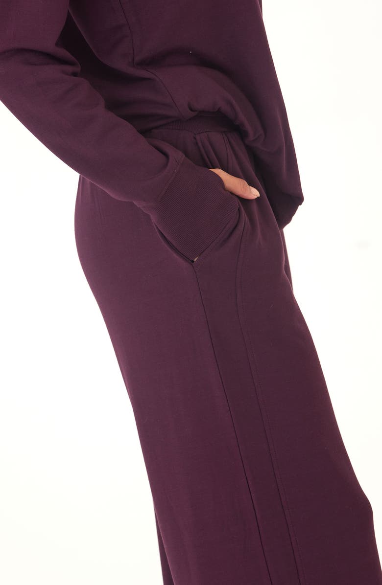 Threads 4 Thought Esmeralda Feather Wide Leg Pants, Alternate, color, Ultra Maroon