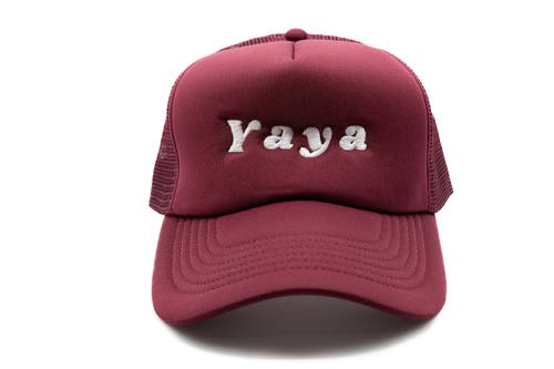 Rey To Z Yaya Foam Trucker Hat In Burgundy