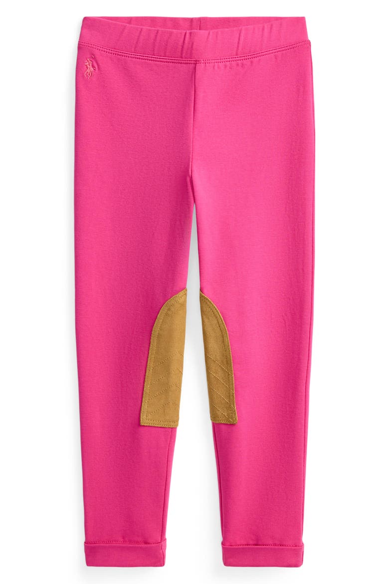 Kids' Stretch Cotton Riding Leggings, Main, color, COLLEGE PINK