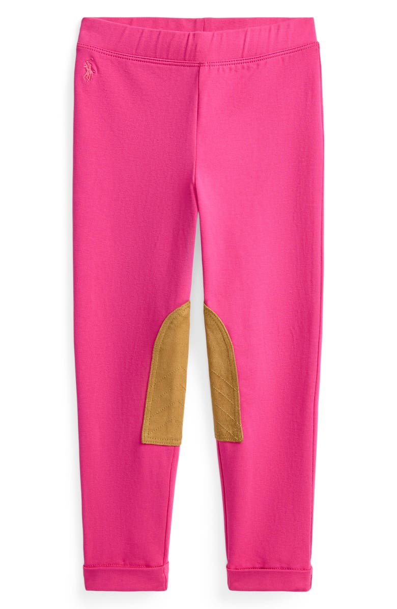 Polo Ralph Lauren Kids' Stretch Cotton Riding Leggings, Main, color, College Pink