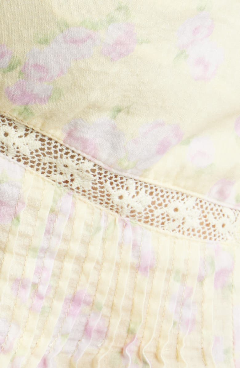 LoveShackFancy Elsette Lace & Ruffle Camisole, Alternate, color, Lemon Spritz