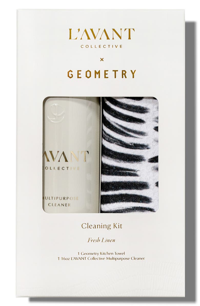 L'AVANT Collective x Geometry Cleaning Kit in Fresh Linen, Main, color, Black