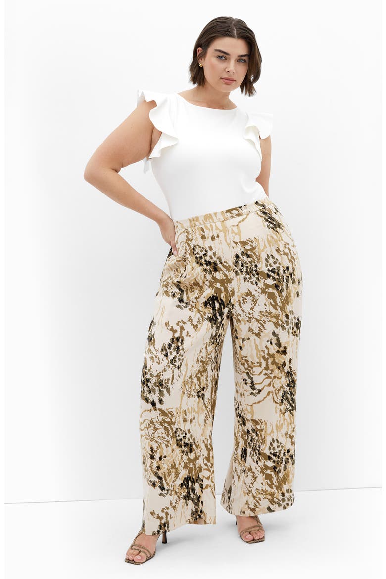 Daphne Ruffle Sleeve Bodysuit, Alternate, color, CREAM