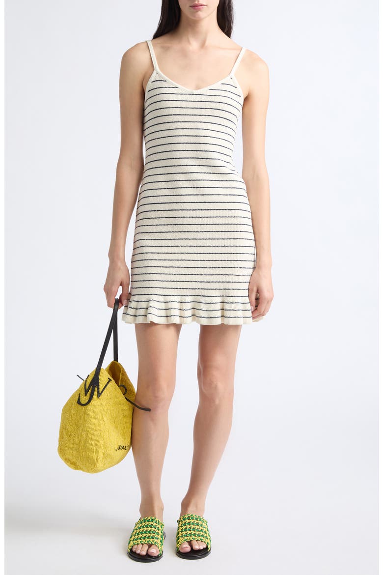 Ruffle Hem Minidress, Alternate, color, WHITE