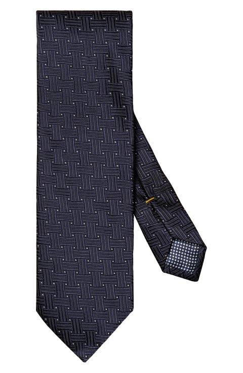 Basketweave Silk Tie