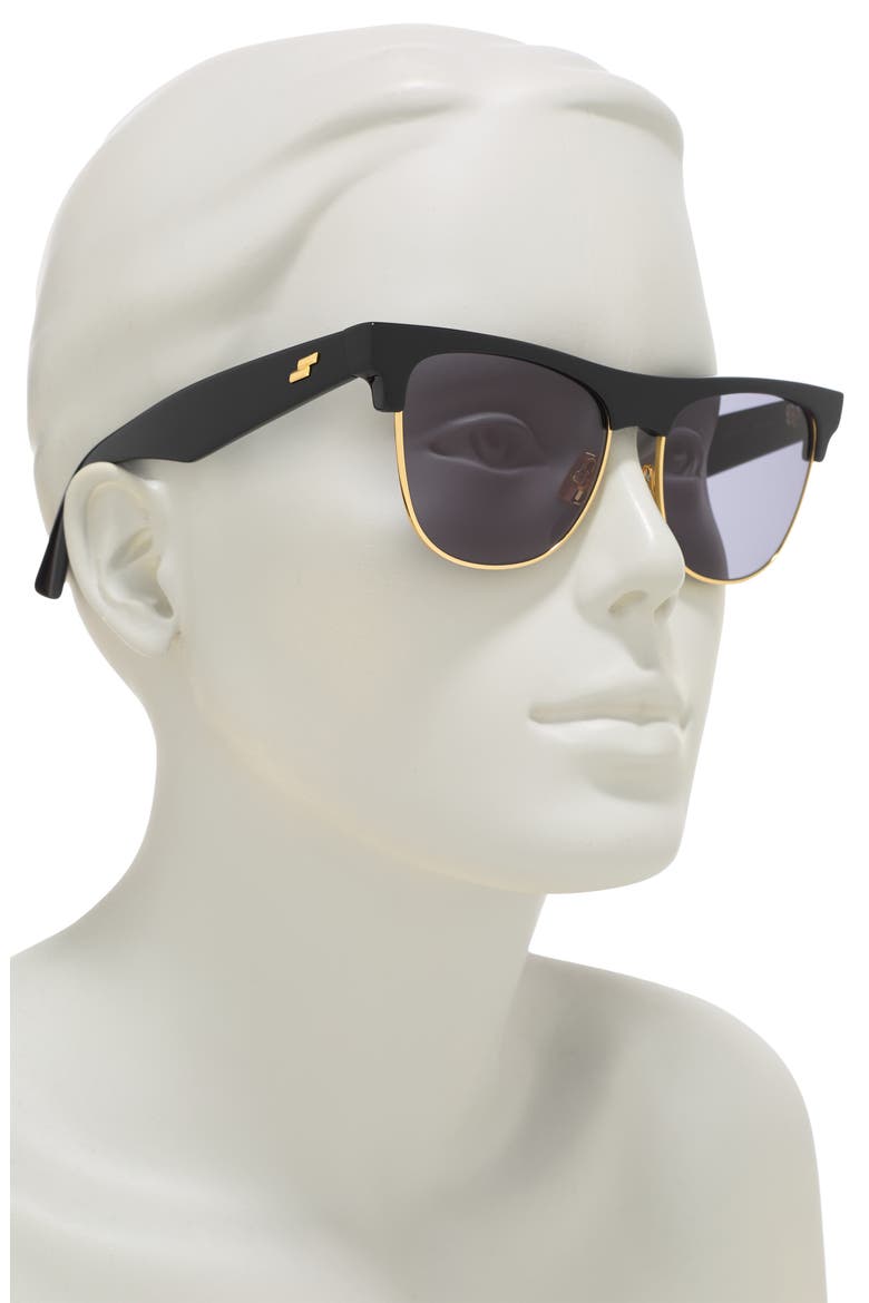 55mm Browbar Sunglasses, Alternate, color, BLUE LIGHT BLUE