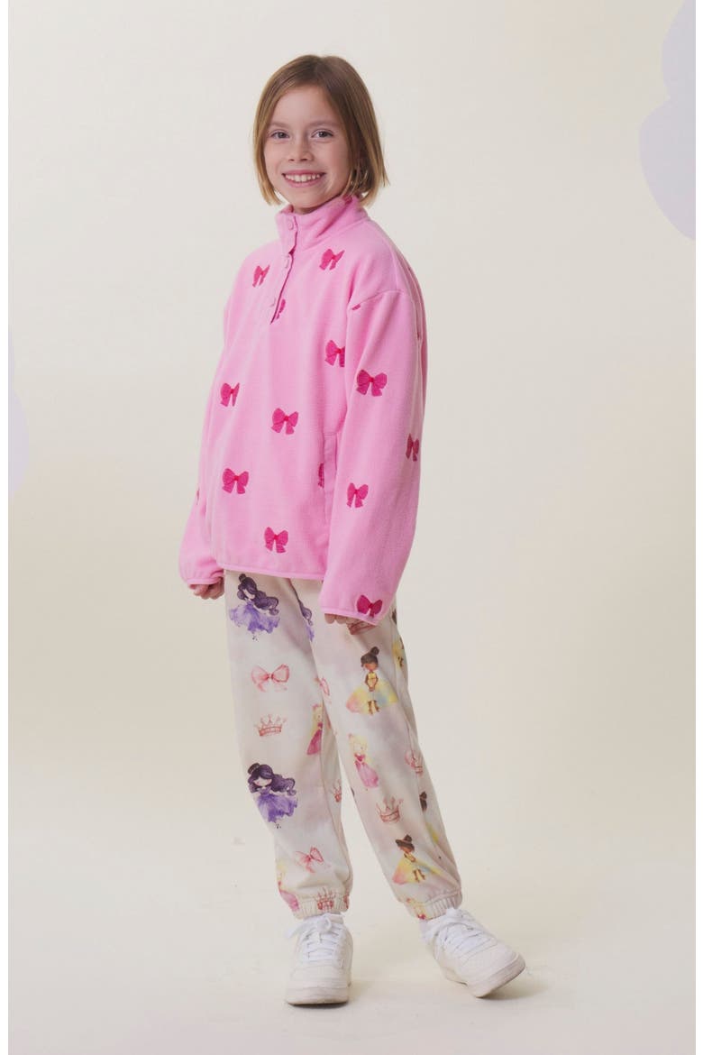 Kids' Embroidered Bow Polar Fleece Pullover, Alternate, color, LOVELY BOW
