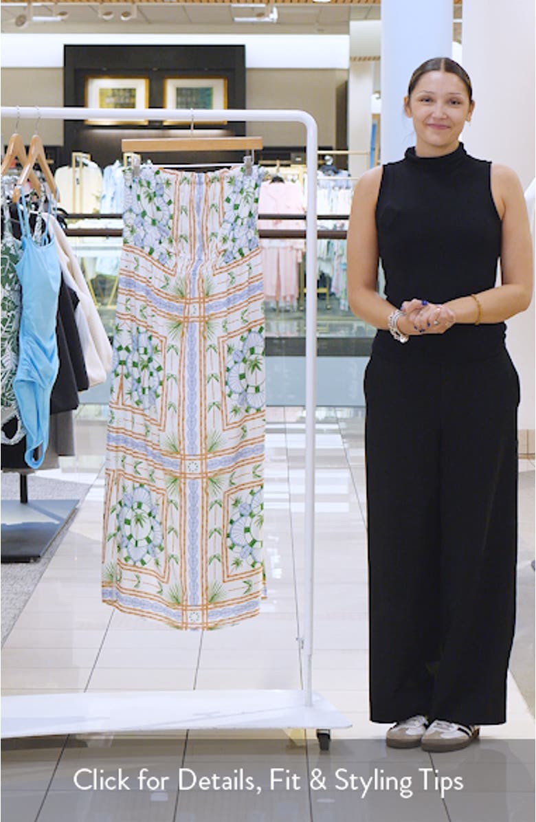 Poolside Palms Strapless Cover-Up Dress, sales video thumbnail