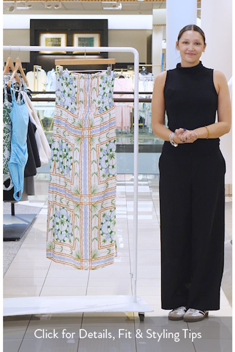 Poolside Palms Strapless Cover-Up Dress video