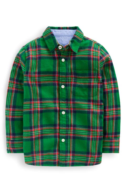 Kids' Plaid Cotton Flannel Button-Up Shirt (Toddler & Little Kid)