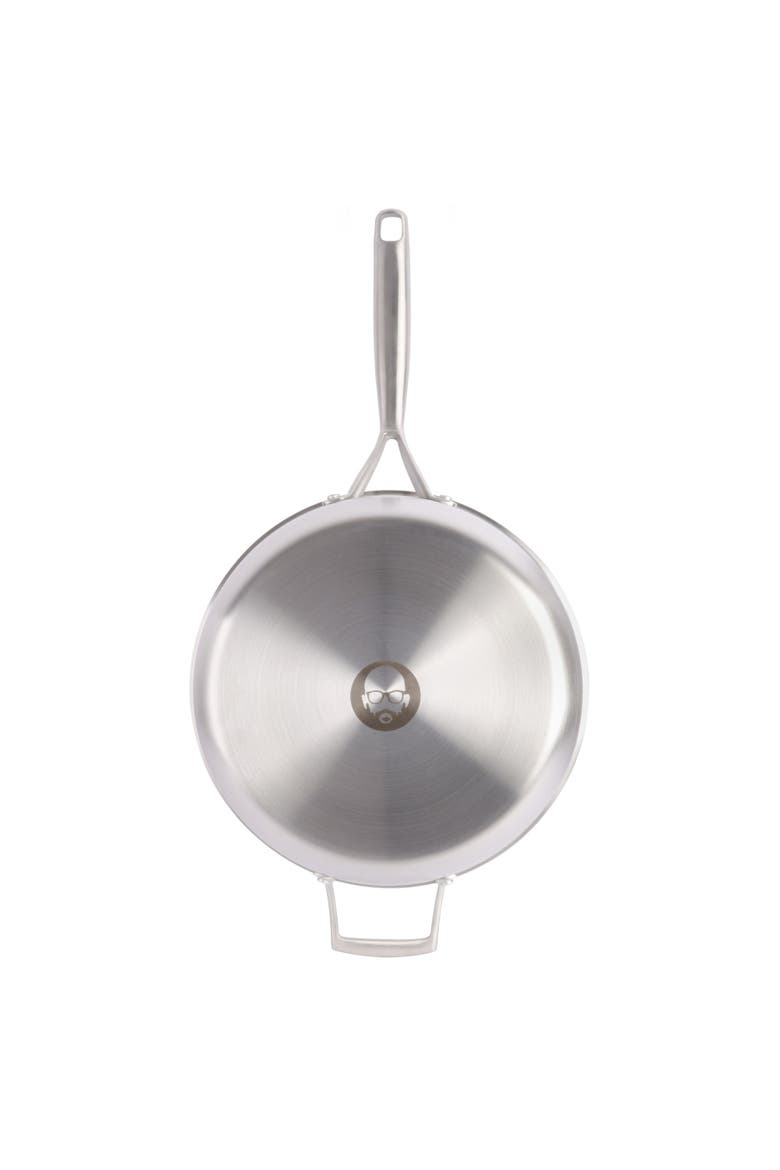 5 Qt Heavy Duty Nonstick Stainless Steel Sauté Pan with Lid, Oven & Induction Safe, Alternate, color, Stainless Steel