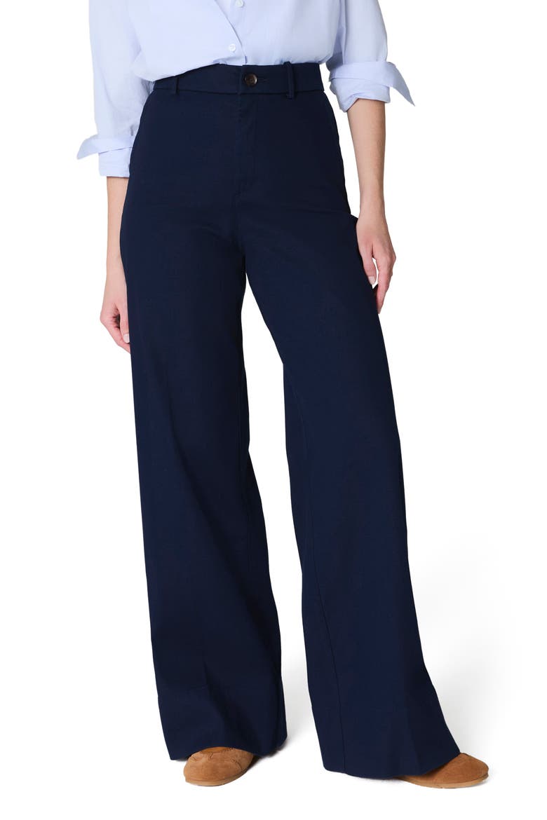 SPANXsupersmooth™ Wide Leg Stretch Twill Pants, Main, color, TIMELESS NAVY