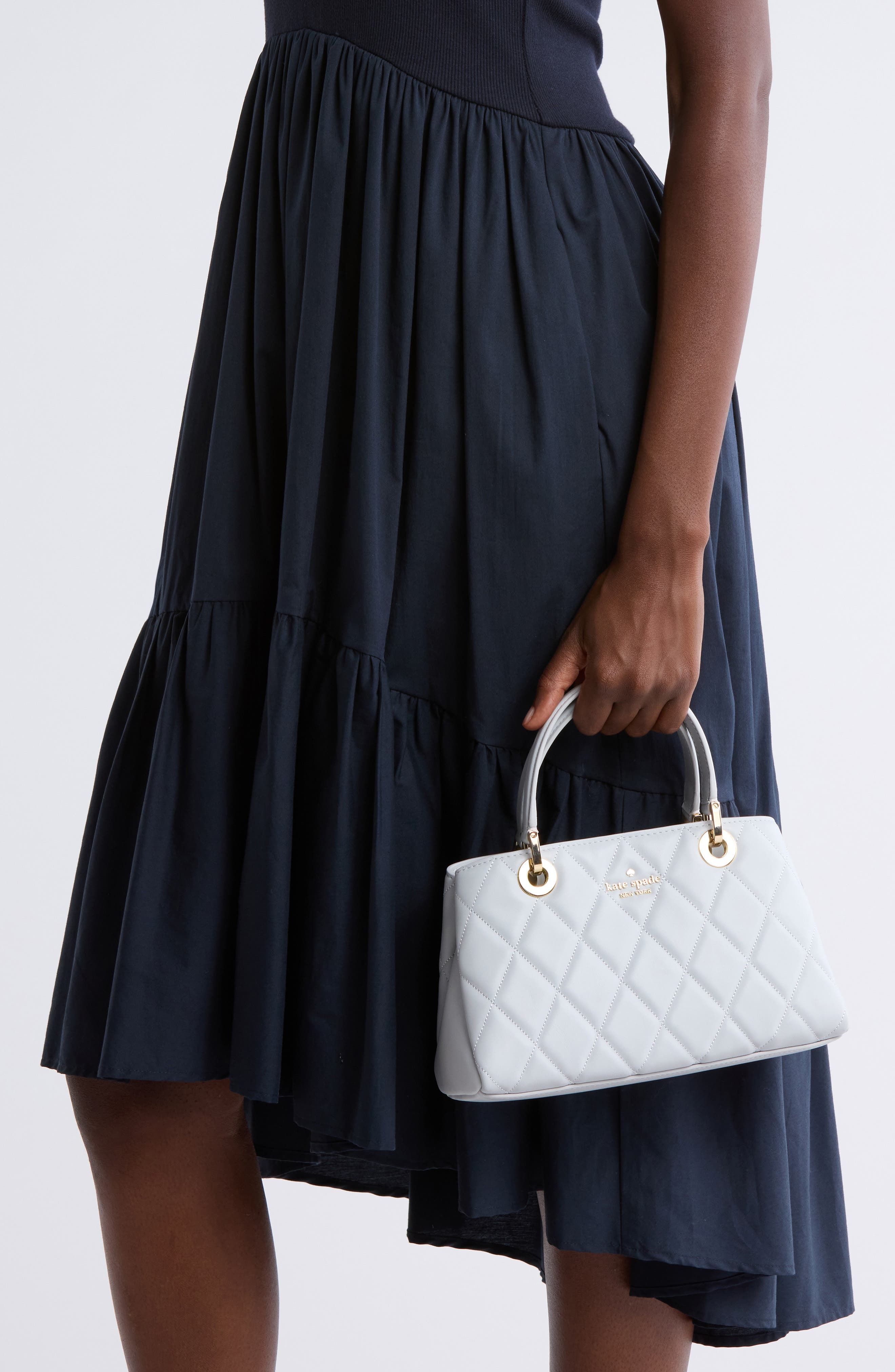 Kate Spade New York carey small quilted sullivan satchel bag, Alternate, color, Stone Path