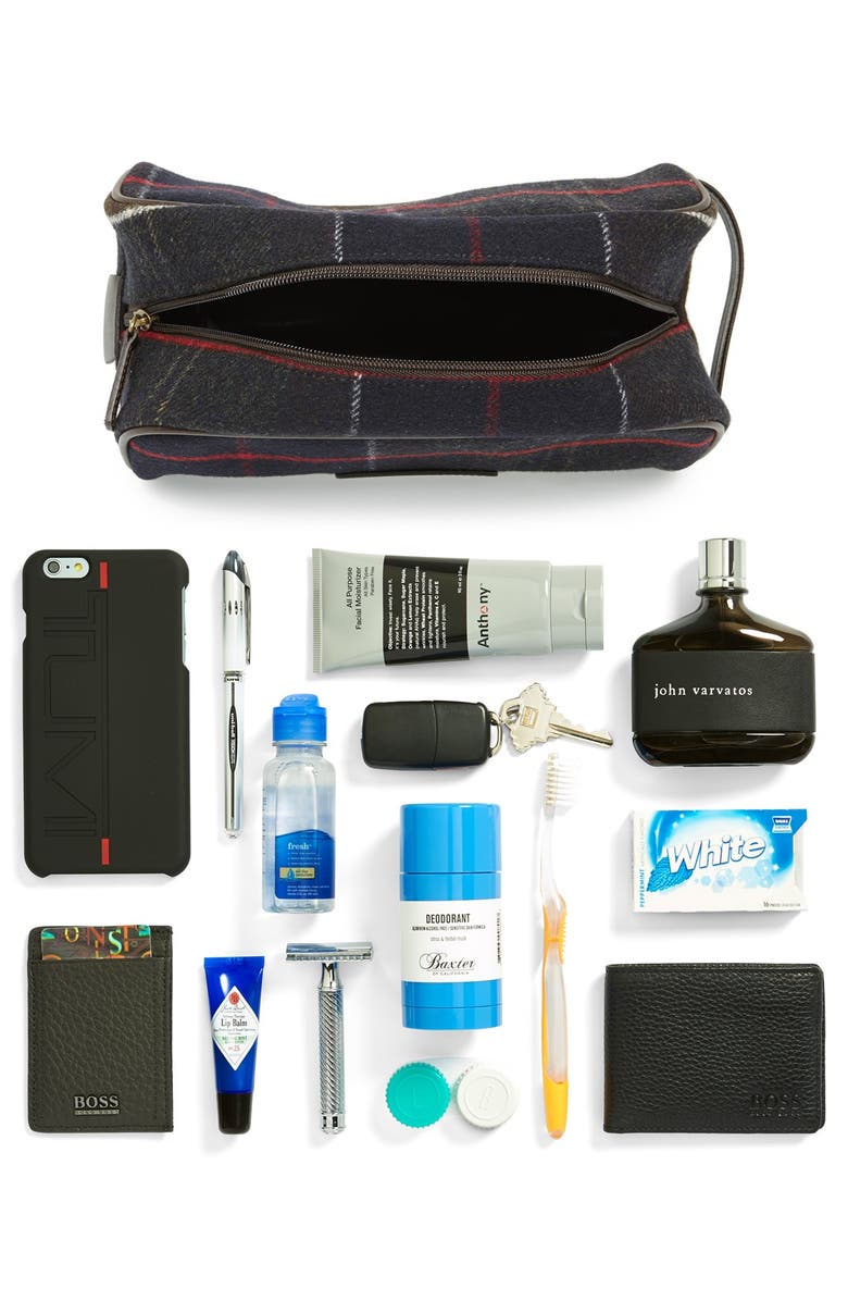 Barbour Tartan Dopp Kit, Alternate, color,