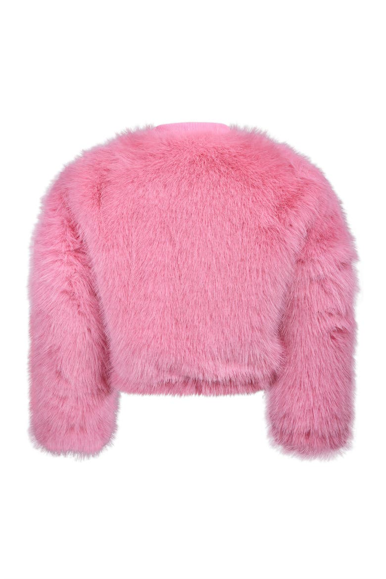 Kids' Faux Fur Bomber Jacket, Alternate, color, DUSTY PINK