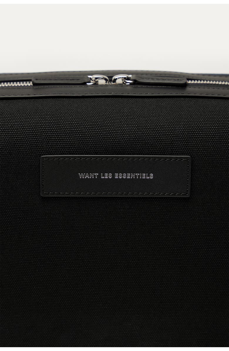 Want Les Essentiels Kenyatta Organic Cotton Canvas Toiletry Bag, Alternate, color, Black