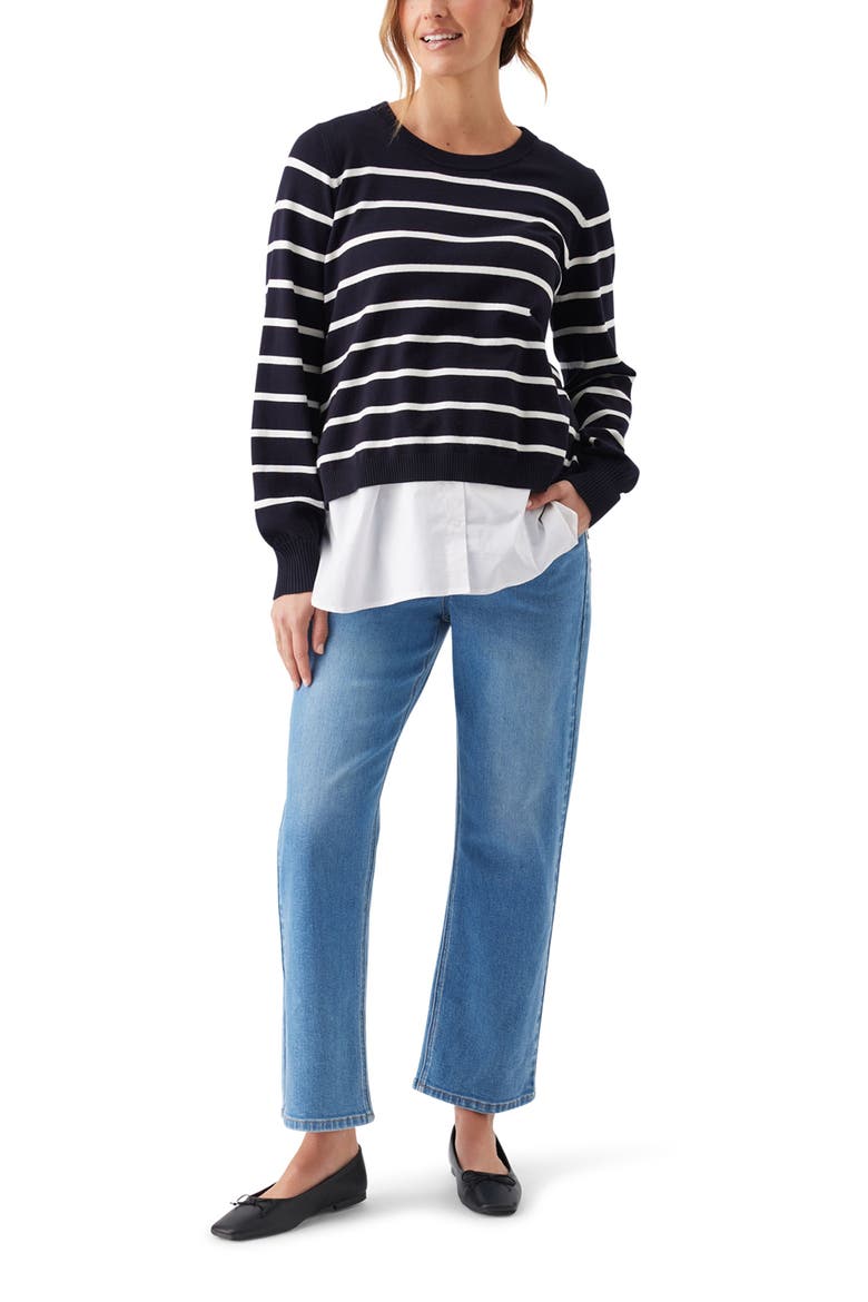 Teddy Straight Leg Maternity Jeans, Alternate, color, Classic Blue