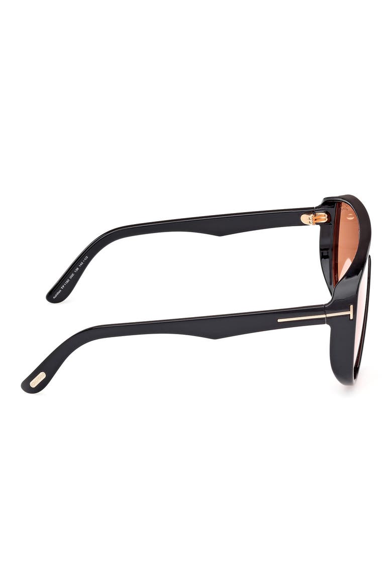 Achilles 138mm Shield Sunglasses, Alternate, color, BLACK / T LOGO / TERRACOTTA