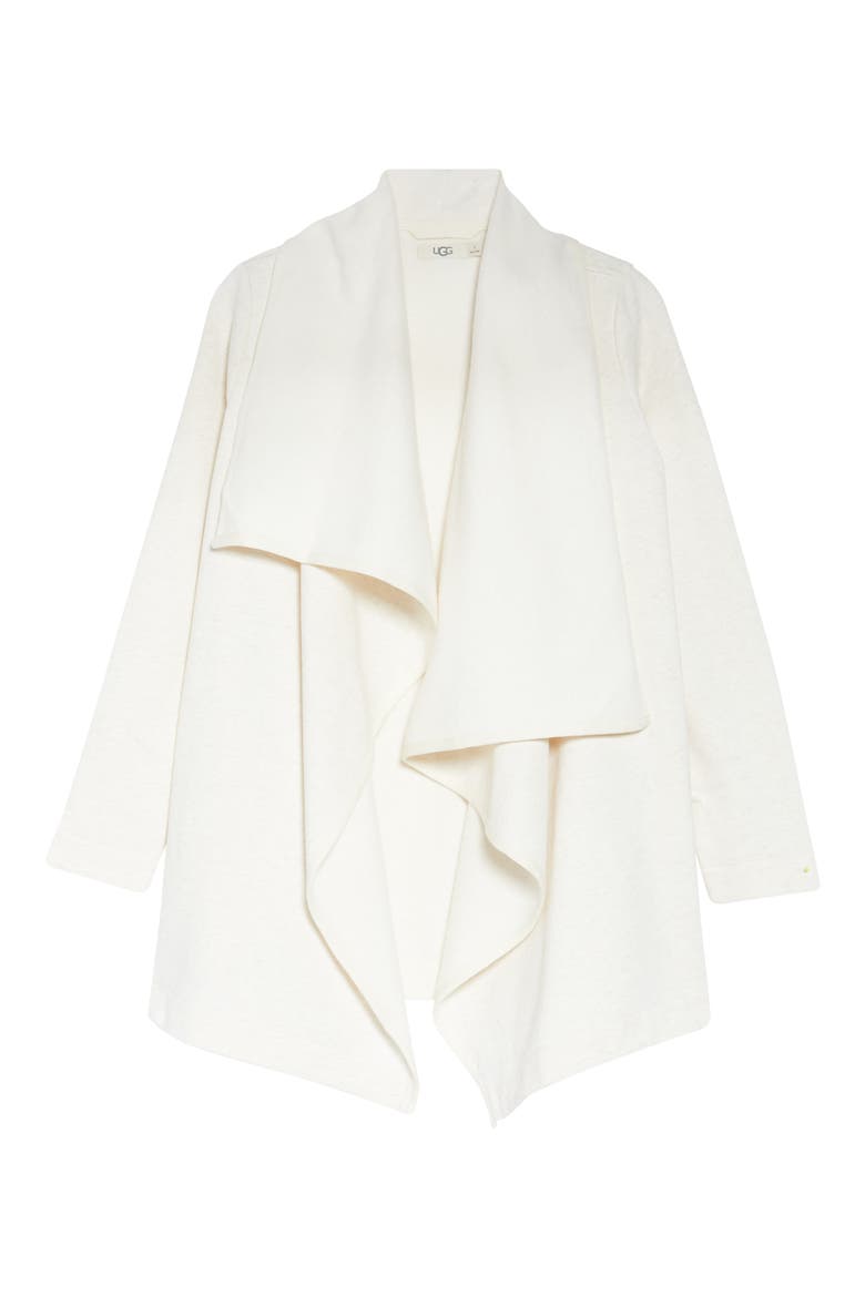 Janni Open Front Cardigan, Alternate, color, OATMEAL HEATHER