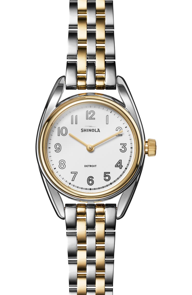 Shinola Derby Bracelet Watch, 30.5mm, Main, color, Lghtsilver