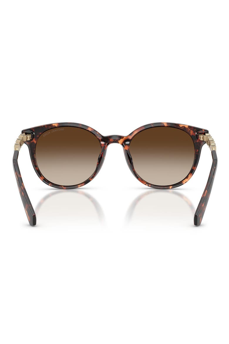 Pienza 53mm Gradient Round Sunglasses, Alternate, color, DARK TORTOISE / SMOKE GRADIENT