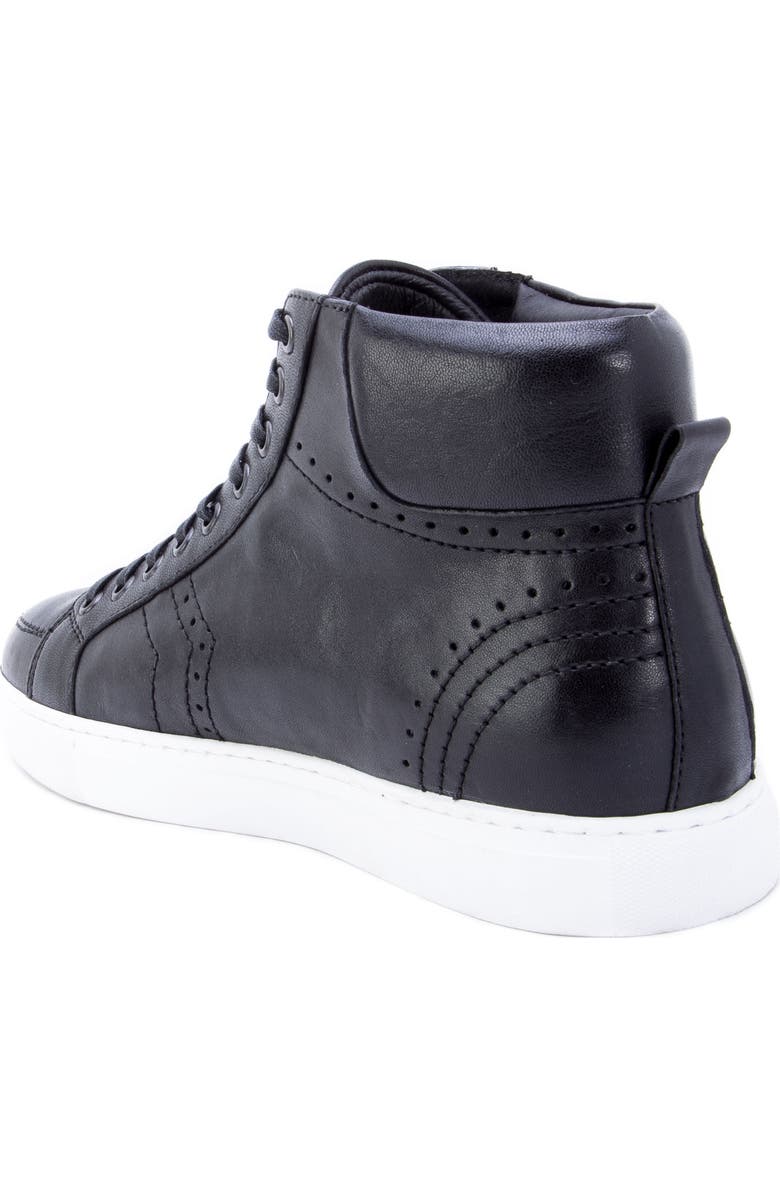 Zanzara Uglow Perforated High Top Leather Sneaker, Alternate, color,