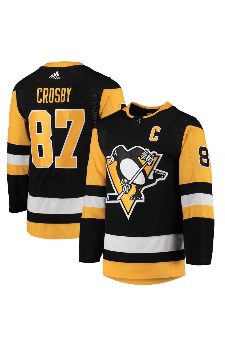 adidas Men's adidas Sidney Crosby Black Pittsburgh Penguins Home Primegreen Authentic Player Jersey, Main, color, 
