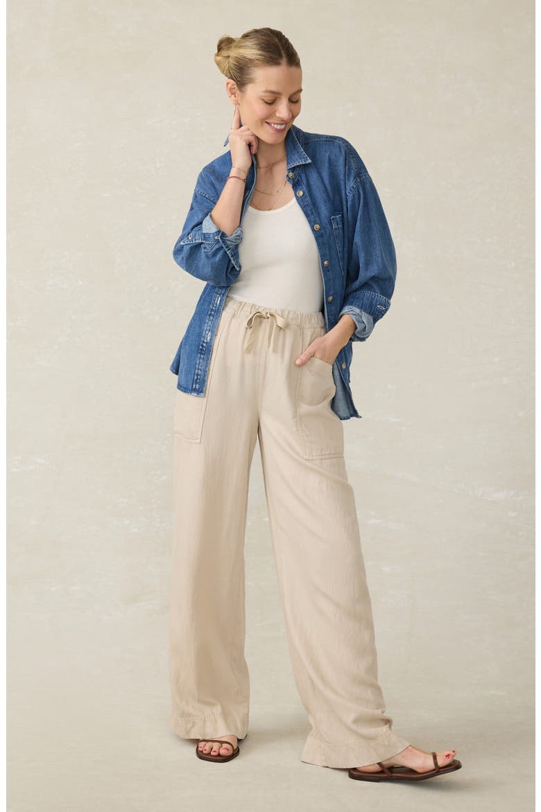Topanga Drape Drawstring Pants, Alternate, color, WHEATEN