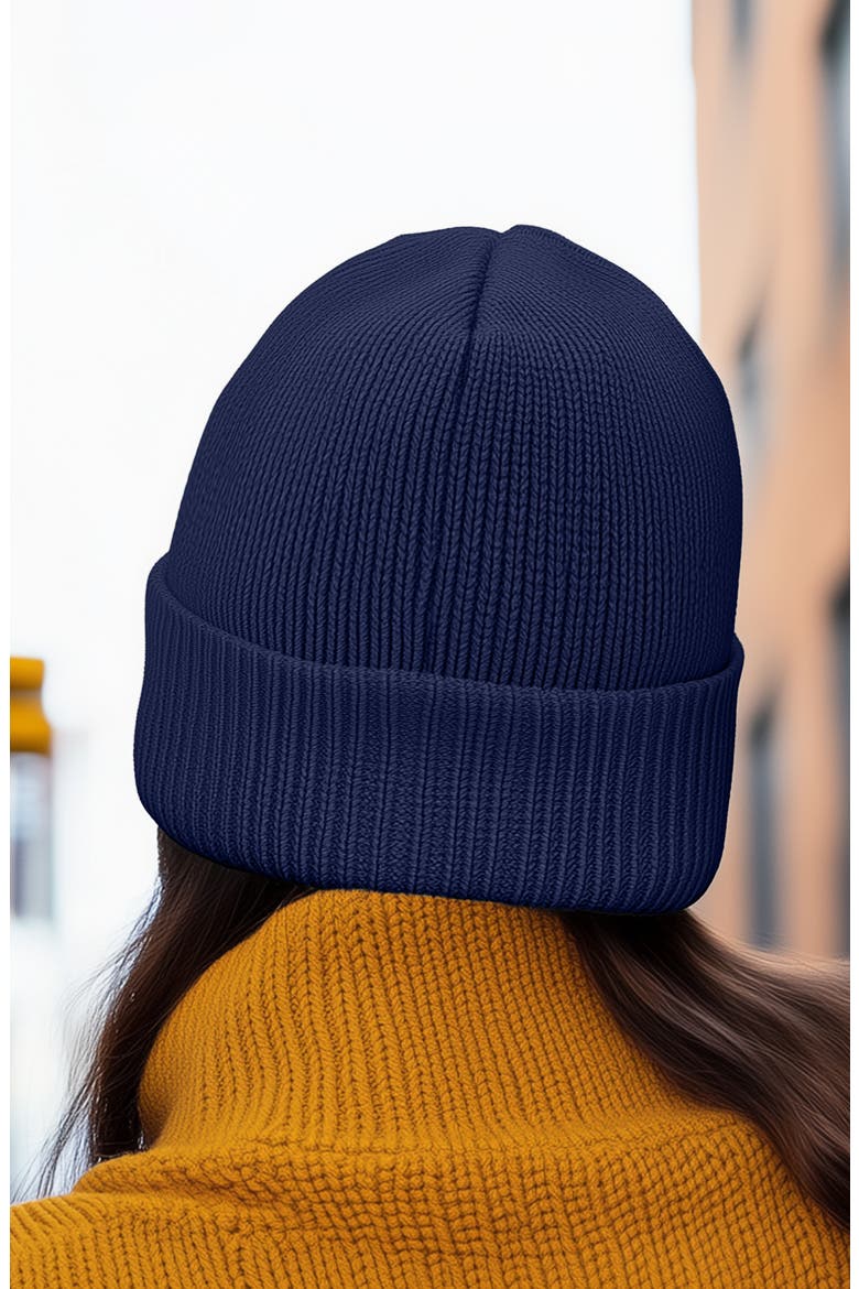 Heartly Ghost Beanie, Alternate, color, Navy Blue