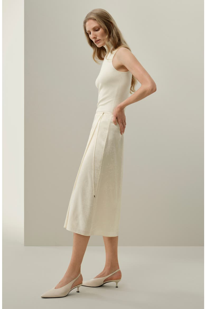 Women's Ying Jacquard Silk Skirt, Alternate, color, Lily White