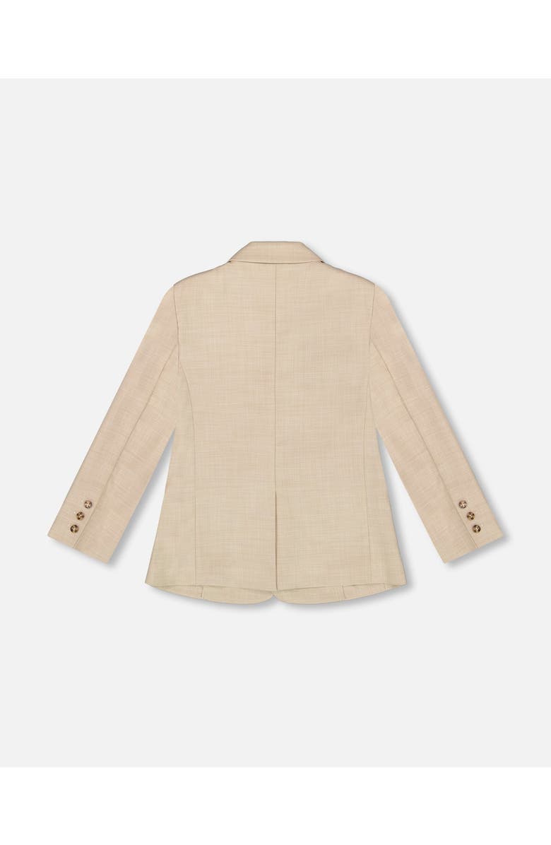 Deux par Deux Little Boy's Two Button Blazer Light Taupe, Alternate, color, 