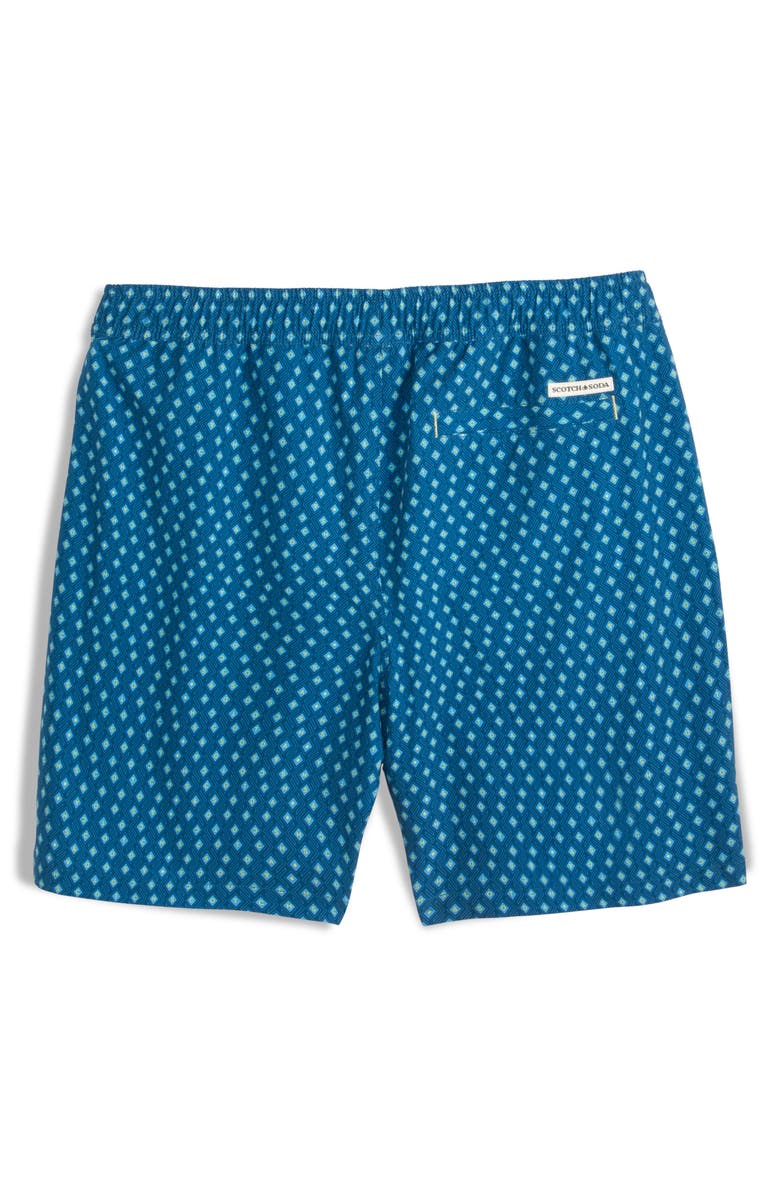 Scotch & Soda Geometric Volley Swim Trunks, Alternate, color, Legion Blue