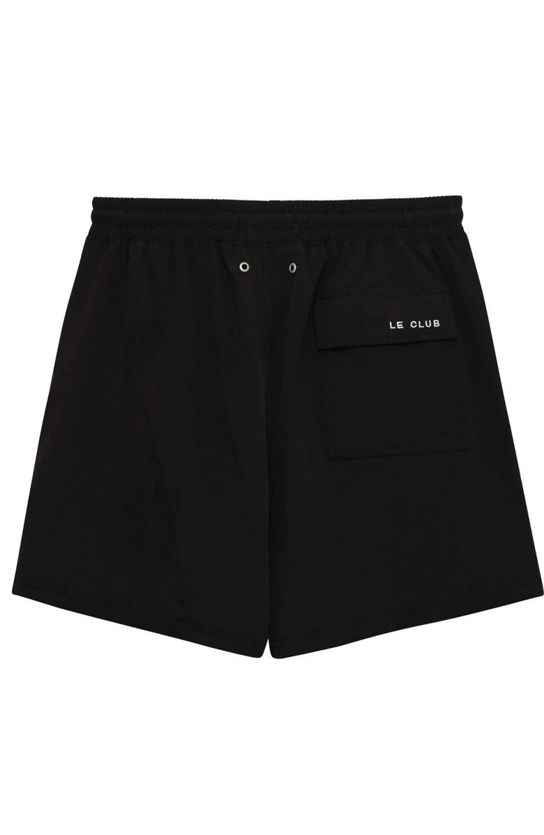 Le Club Resortwear Eco-Friendly 7" Le Club Men's Swim Trunks for Ultimate Comfort, Alternate, color, Solid Black