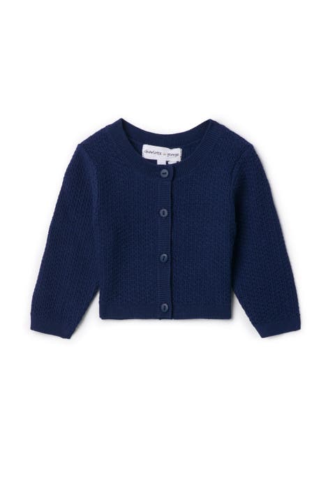 Knit Textured Cardigan with Center Front Button (Baby)