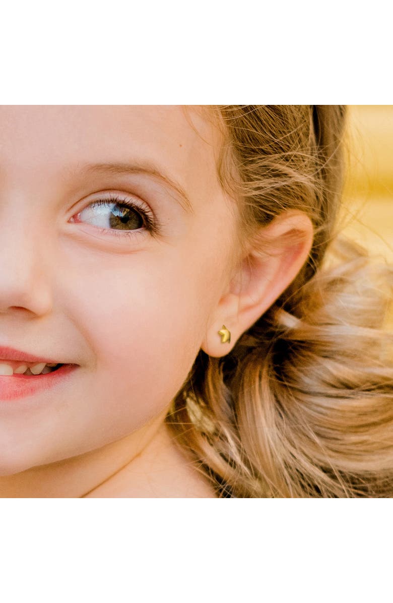 In Season Jewelry Polished Star Earrings, Alternate, color, Gold