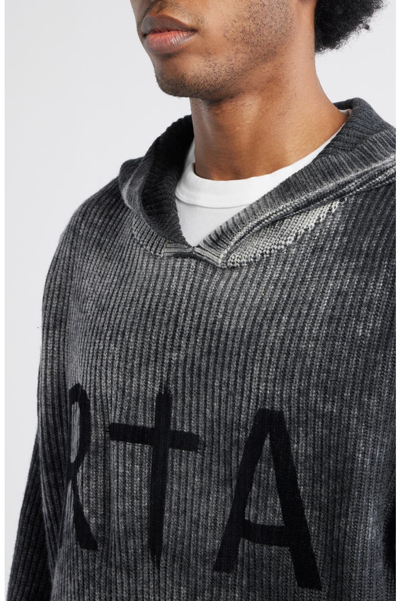 Jasper Washed Relaxed Fit Hoodie, Alternate, color, BLACK GLITCH