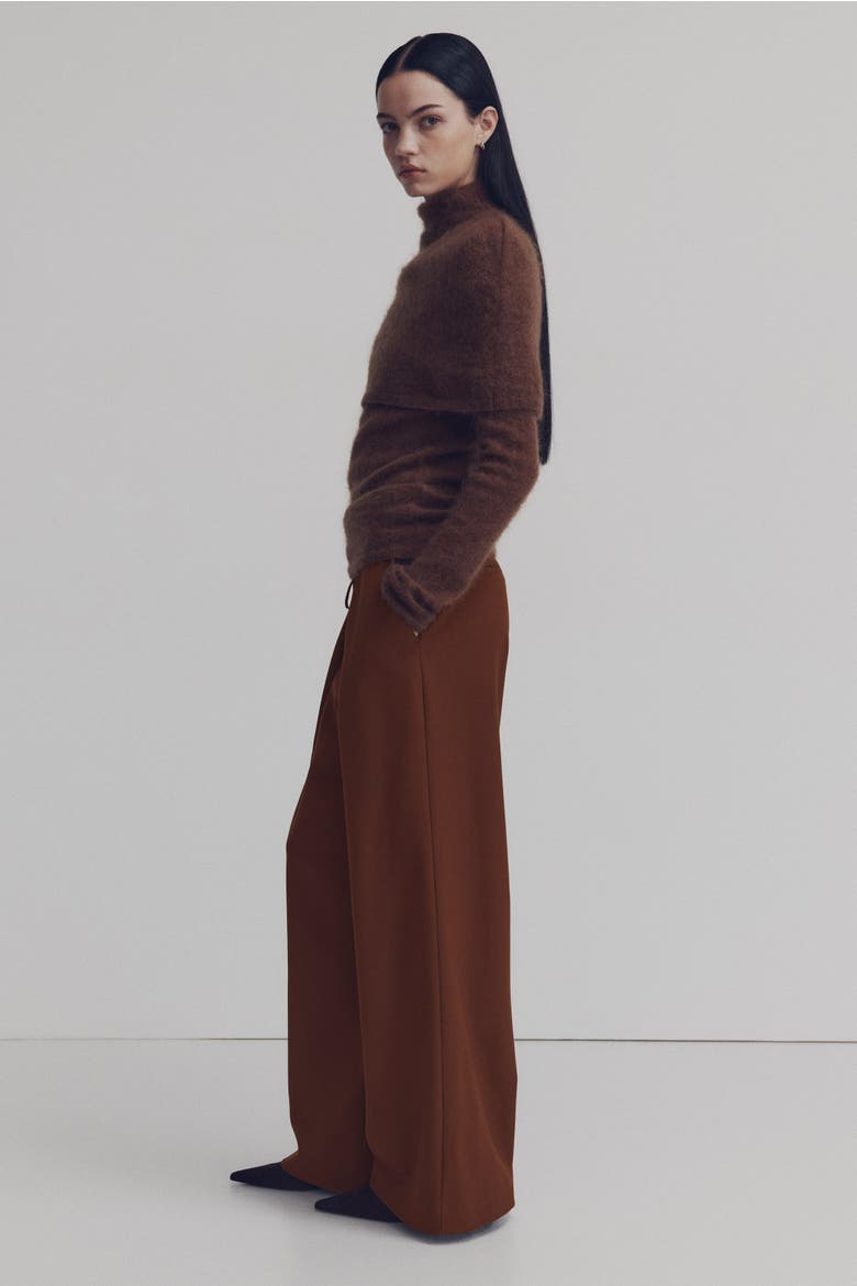 Layered-look Trousers, Alternate, color, Brown