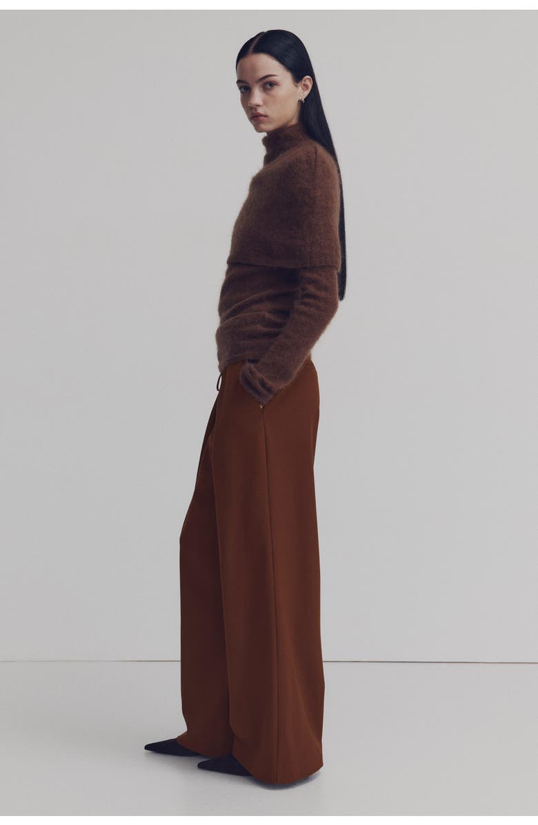 H&M Layered-look Trousers, Alternate, color, Brown
