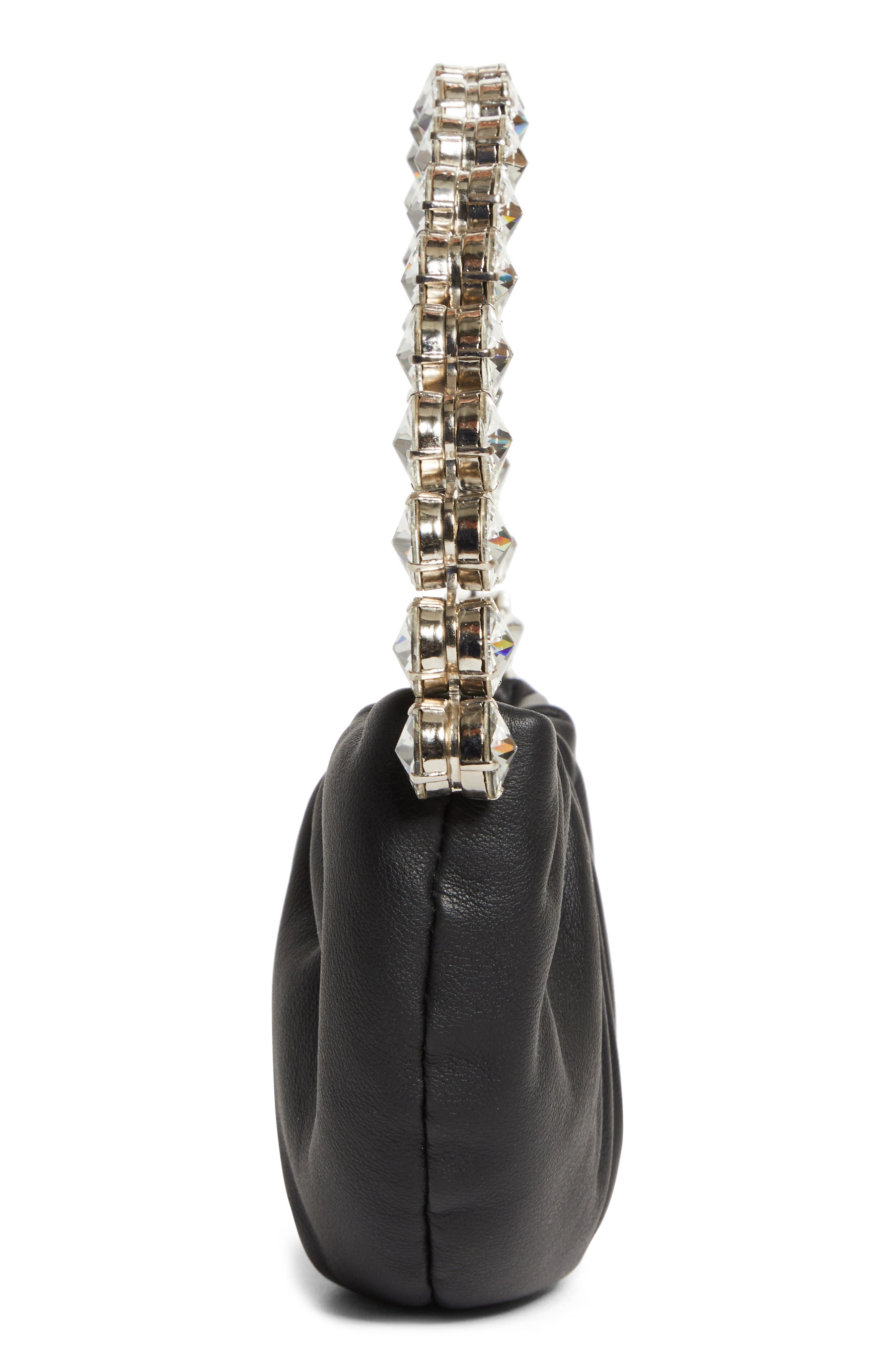 L’alingi The Moon Leather Pouch, Alternate, color, Black