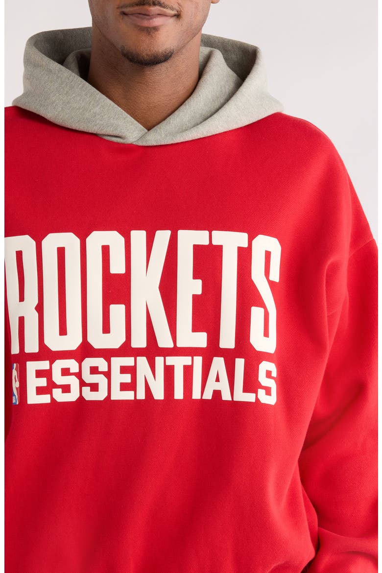 x NBA Rockets Sports Fit Hoodie, Alternate, color, RED/ CONCRETE HEATHER