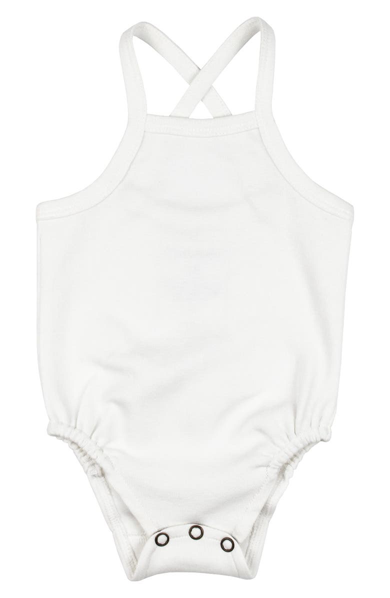 L'ovedbaby Crisscross Strap Organic Cotton Bodysuit, Main, color,